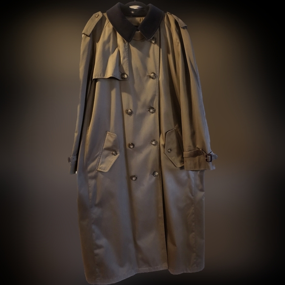Ralph Lauren Trench Coat Men's 46 Long Removable Wool Lining Belted - Picture 10 of 15